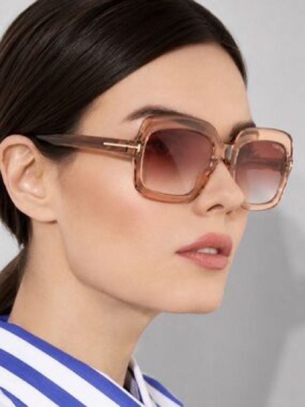 TOM FORD WALLIS LIGHT BROWN/MAUVE GRADIENT SUNGLASSES TF688